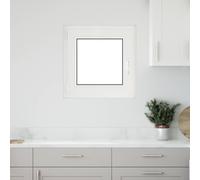 vidaXL Finestra per Soffitta RISOR 60 x 60 cm PVC e Vetro Bianco, Finestra seminterrato moderna, vetro resistente in PVC, efficiente dal punto di vista energetico, isolamento termico, insonorizzata
