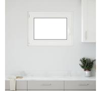vidaXL Finestra per Soffitta RISOR 80 x 60 cm PVC e Vetro Bianco, Finestra seminterrato moderna, vetro resistente in PVC, efficiente dal punto di vista energetico, isolamento termico, insonorizzata