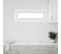 vidaXL Finestra Seminterrato RISOR 110x40 cm Tilt 2 Vetri Bianco, Finestra di Uscita, Finestra della tramoggia, Finestra nel seminterrato