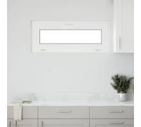 vidaXL Finestra Seminterrato RISOR 110x40 cm Tilt 3 Vetri Bianco, Finestra di Uscita, Finestra della tramoggia, Finestra nel seminterrato