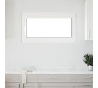 vidaXL Finestra Seminterrato RISOR 110x50 cm Anta Ribalta DIN Destra, Finestra di Uscita, Finestra della tramoggia, Finestra nel seminterrato