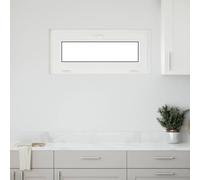 vidaXL Finestra Seminterrato RISOR 90x40 cm Tilt 3 Vetri Bianco