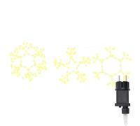 vidaXL Fiocco di Neve di Natale Bianco Caldo 45 x 38 cm PVC, Illuminazione per Soggiorno, Decorazioni Natalizie Moderne, luci Festive con Ornamenti a Stella, Decorazioni Invernali