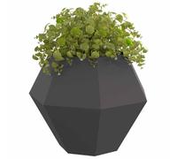 vidaXL Fioriera 2 PCS Nero 100 x 100 x 80 cm Acciaio, Giardino e terrazza, Vaso Outdoor Resistente, Contenitore Rettangolare per Erbe, Ottima Decorazione