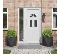 vidaXL Fioriera 2 pz Nero 50 x 50 x 50 cm Acciaio