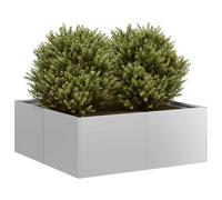 vidaXL Fioriera 80x80x30 cm in Acciaio Zincato