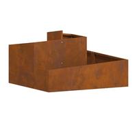 vidaXL Fioriera 80x80x50 cm Acciaio Resistente alle Intemperie