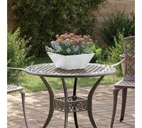 vidaXL Vaso in Metallo Acciaio zincato 35 x 35 x 15 cm Vasi Vaso