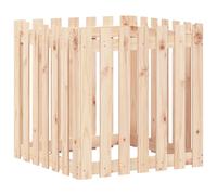 vidaXL Fioriera Giardino Design a Recinzione 70x70x70 cm Massello Pino