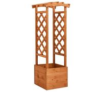 vidaXL Fioriera a Traliccio con Arco Cura delle Piante Vaso Portafiori Rialzato da Giardino Esterni Balcone 49x39x130 cm Legno Massello di Abete
