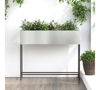 vidaXL Fioriera Alzata 100x26x82 cm Acciaio Zincato