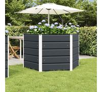 vidaXL Fioriera Antracite 129 x 129 x 75 cm Acciaio, Design Giardino e Terrazza, Elementi Esagonali, Caratteristiche Moderne, Materiali Resistenti, per Spazi Esterni, Divertiti