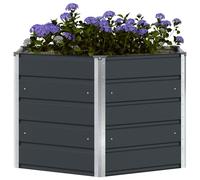 vidaXL Fioriera Antracite 129 x 129 x 75 cm Acciaio, Design Giardino e Terrazza, Elementi Esagonali, Caratteristiche Moderne, Materiali Resistenti, per Spazi Esterni, Divertiti