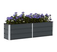 vidaXL Fioriera Antracite 160 x 40 x 45 cm Acciaio, Giardino e terrazza, Moderno, Materiali durevoli ed ecologici per mobili e Decorazioni Esterne, Design Elegante e Funzionale