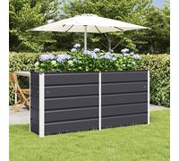 vidaXL Fioriera Antracite 160 x 40 x 75 cm Acciaio, Giardino e terrazza, Moderno, Materiali durevoli ed ecologici per mobili e Decorazioni Esterne, Design Elegante e Funzionale