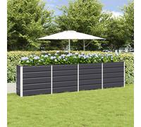 vidaXL Fioriera 160 x 40 x 75 cm Antracite Acciaio – Moderno per giardino e terrazza