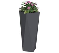 vidaXL Fioriera Antracite 30 x 30 x 75 cm Acciaio, Scatola di Piantagione in Acciaio, Resistente, Rettangolare per Giardino e Terrazza, Decorazione Esterno