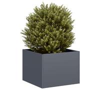 vidaXL Fioriera in acciaio Antracite 40x40x30 cm – Vaso rialzato con vassoio