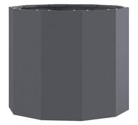 vidaXL Fioriera Antracite 60 x 60 x 50 cm Acciaio, Vasi in Acciaio Moderni, Resistenti per Giardino e terrazza, contenitori Rotondi per Piante, Decorazioni per Esterni