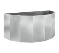 vidaXL Fioriera Argento 120 x 60 x 50 cm Acciaio zincato, Vaso da Giardino, Supporto in Acciaio, Decorativo per Esterni, Contenitore Robusto, Accento in Serra