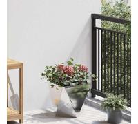 vidaXL Fioriera Argento 30 x 30 x 30 cm Acciaio Inossidabile, Scatola di Piantagione in Acciaio, Resistente, Rettangolare per Giardino e Terrazza, Decorazione Esterno