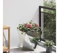 vidaXL Fioriera Argento 40 x 40 x 40 cm Acciaio zincato