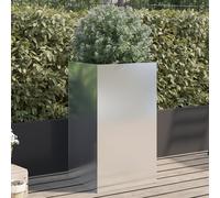 vidaXL Fioriera Argento 42x38x75 cm in Acciaio Inox