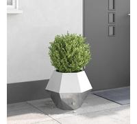 vidaXL Fioriera Argento 50 x 50 x 40 cm Acciaio inossidabile