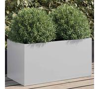 vidaXL Fioriera Argento 62x30x29 cm in Acciaio Zincato