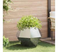 vidaXL Fioriera Argento 75 x 75 x 60 cm Acciaio Inossidabile, Giardino e terrazza, Vaso Outdoor Resistente, Contenitore Rettangolare per Erbe, Ottima Decorazione