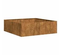 vidaXL Fioriera Arrugginita 100x100x30 cm in Acciaio Corten, Vaso per Piante, Supporto per Piante, Letto rialzato, Supporto per fioriera