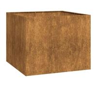 vidaXL Fioriera Arrugginita 100x100x80 cm in Acciaio Corten, Vaso per Piante, Supporto per Piante, Letto rialzato, Supporto per fioriera