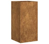 vidaXL Fioriera Arrugginita 40x40x80 cm in Acciaio Corten, Vaso per Piante, Supporto per Piante, Letto rialzato, Supporto per fioriera