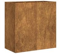 vidaXL Fioriera Arrugginita 80x40x80 cm in Acciaio Corten, Vaso per Piante, Supporto per Piante, Letto rialzato, Supporto per fioriera