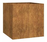 vidaXL Fioriera Arrugginita 80x80x80 cm in Acciaio Corten, Vaso per Piante, Supporto per Piante, Letto rialzato, Supporto per fioriera