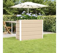 vidaXL Fioriera Avorio 100 x 40 x 75 cm Acciaio