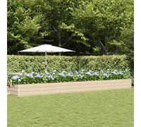 vidaXL Fioriera Avorio 600 x 80 x 45 cm Acciaio, Design per Giardini e terrazze, Moderno, duraturo, soluzioni ecocompatibili, migliora Il Soggiorno all'aperto con spazi Funzionali, Idee Creative