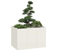 vidaXL Fioriera Bianca 120x80x80 cm in Acciaio