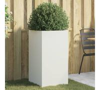 vidaXL Fioriera Bianca 42x38x75 cm in Acciaio