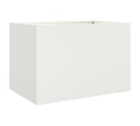 vidaXL Fioriera Bianca 62x30x29 cm in Acciaio