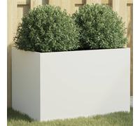 vidaXL Fioriera Bianca 62x30x29 cm in Acciaio