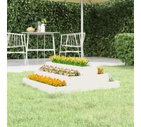 vidaXL Fioriera Bianca 80x80x27 cm in Legno Massello di Pino