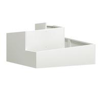 vidaXL Fioriera Bianca 80x80x50 cm in Acciaio Laminato a Freddo