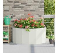 vidaXL Fioriera Bianco 120 x 60 x 50 cm Acciaio