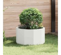 vidaXL Fioriera Bianco 60 x 60 x 35 cm Acciaio