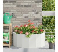vidaXL Fioriera Bianco 90 x 45 x 35 cm Acciaio