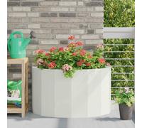 vidaXL Fioriera Bianco 90 x 45 x 50 cm Acciaio
