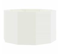 vidaXL Fioriera Bianco 90 x 90 x 50 cm Acciaio, Vasi in Acciaio Moderni, Resistenti per Giardino e terrazza, contenitori Rotondi per Piante, Decorazioni per Esterni
