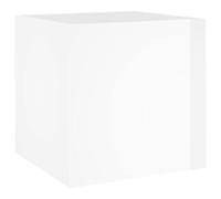 vidaXL Fioriera Bianco Lucido 40x40x40 cm in Legno Multistrato
