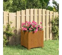 vidaXL Fioriera con Gambe Ruggine 30x30x30 cm Acciaio Corten